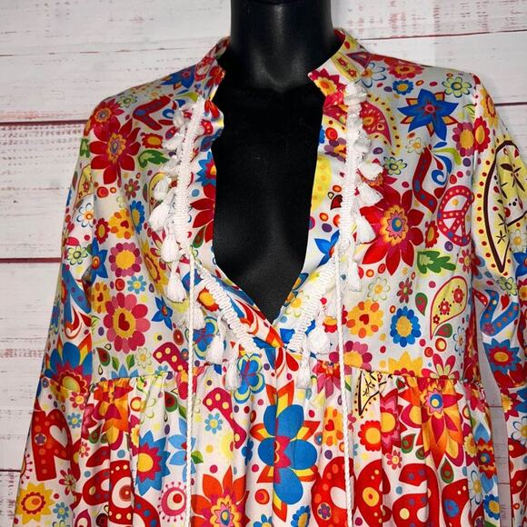 Peace & Love Printed Dress | Small - Picture 2 of 5